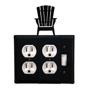 Adirondack Double Outlet With Single Switch Combination Cover