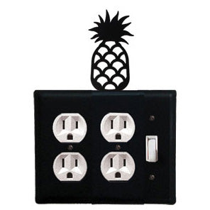 Pineapple Double Outlet With Single Switch Combination Cover