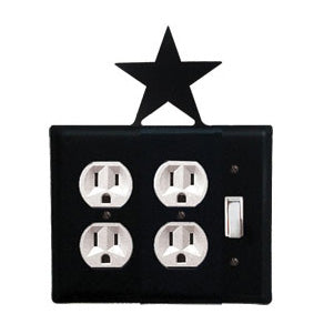 Star Double Outlet With Single Switch Combination Cover