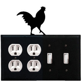Rooster Combination Cover - Double Outlet With Double Switch