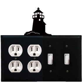 Lighthouse Combination Cover - Double Outlet With Double Switch
