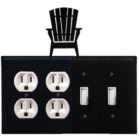 Adirondack Combination Cover - Double Outlet With Double Switch