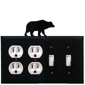 Bear Combination Cover - Double Outlet With Double Switch