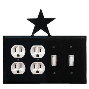 Star Combination Cover - Double Outlet With Double Switch