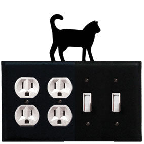 Cat Combination Cover - Double Outlet With Double Switch