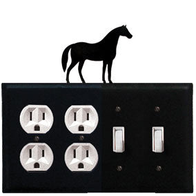 Horse Combination Cover - Double Outlet With Double Switch