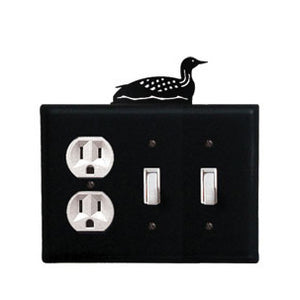 Loon Combination Cover - Single Outlet With Double Switch