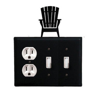 Adirondack Combination Cover - Single Outlet With Double Switch