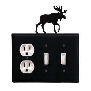 Moose Combination Cover - Single Outlet With Double Switch