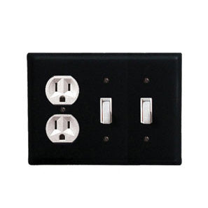 Plain Combination Cover - Single Outlet With Double Switch