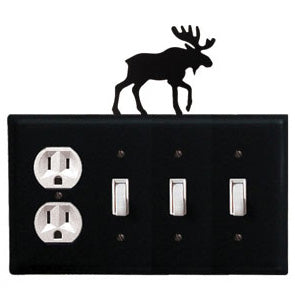 Moose Combination Cover - Single Outlet With Triple Switch