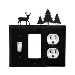 Deer Combination Cover - Switch, GFI And Outlet Pine Trees