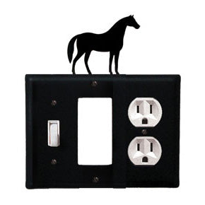 Horse Combination Cover - Switch, GFI And Outlet