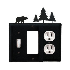 Bear Combination Cover - Switch, GFI And Outlet Pine Trees