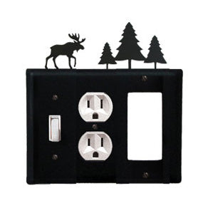 Moose Combination Cover - Switch, Outlet And GFI Pine Trees