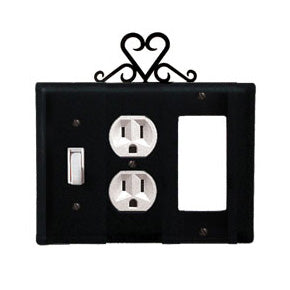 Heart Combination Cover - Switch, Outlet And GFI
