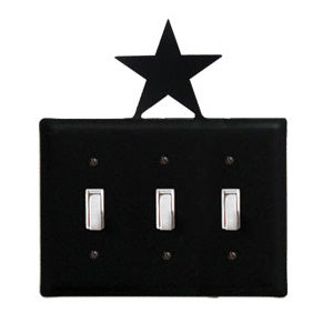 Wrought Iron Star - Switch Cover Triple – timelesswroughtiron