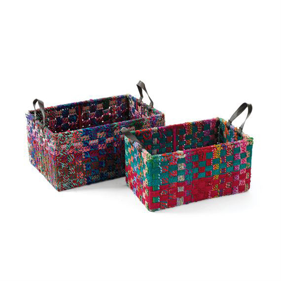 Rectangle Woven Fabric Baskets