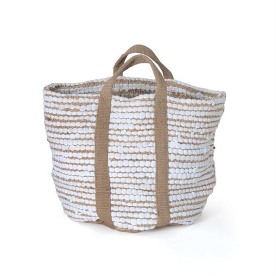 White Hemp & Cotton Basket