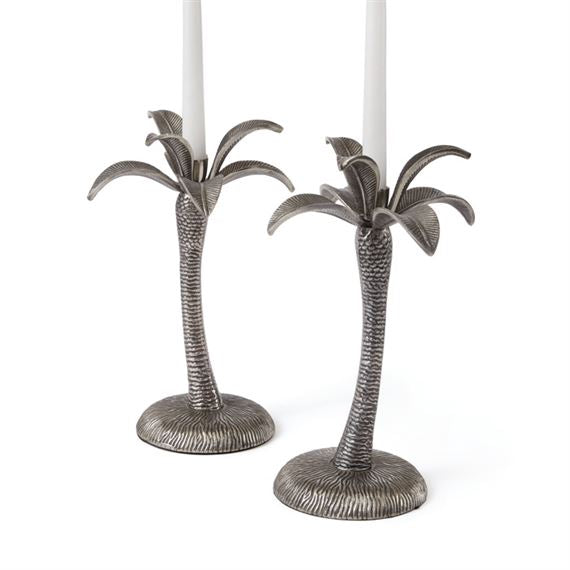 Pair of Palm Tree Candlesticks