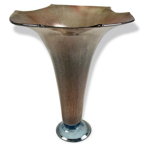 Brown Sugar Cut Glass Vase