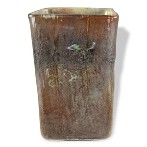 Brown Sugar Square Glass Vase