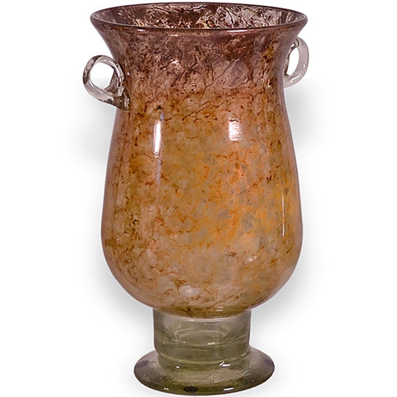 Gold Dust Glass Urn with Handles