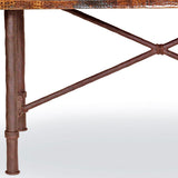 Burlington Dining Table with 44" x 72" Oval Copper Top