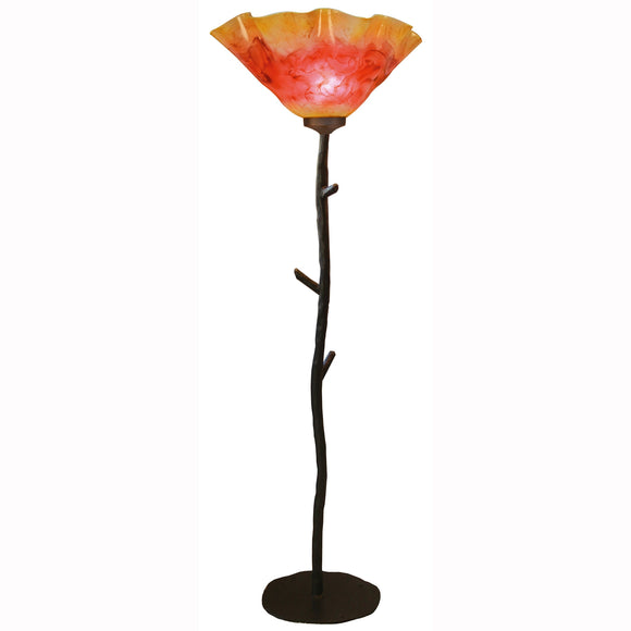Wrought Iron South Fork Torchiere Floor Lamp