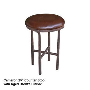Cameron 25" Counter Stool with 18" Round Seat