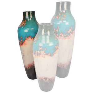 Auburn Medium Ceramic Urn | Teal Top