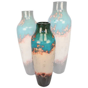 Auburn Small Ceramic Urn | Teal Top