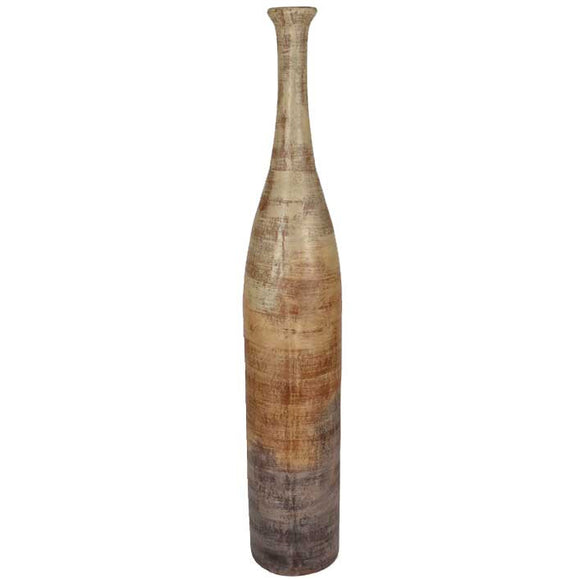 Medium Ceramic Stretched Floor Bottle | Slate