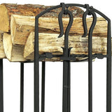 Mission II Fireplace Tool Set and Wood Holder