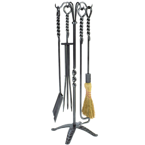 Rope Inspired 5 Piece Fireplace Tool Set