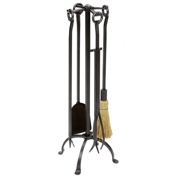 Wrought Iron English Country Fireplace Tool Set