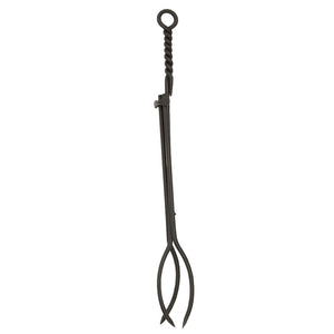 Extra Long Fireplace Tongs 36-in with Rope Design