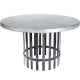 Ashton Dining Table with 48" Round Zinc Copper Top