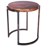 Upper Avenue End Table with Copper Top