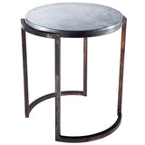 Upper Avenue End Table with Zinc Top