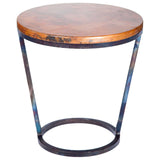 Ayres Accent Table with Hammered Copper Top