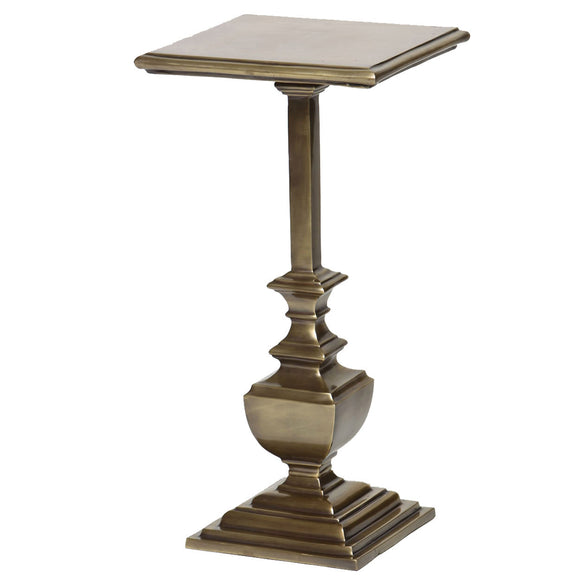 Linton Accent Table with Antique Brass Finish