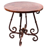 French Bar Height Table | 36in Round Copper Top