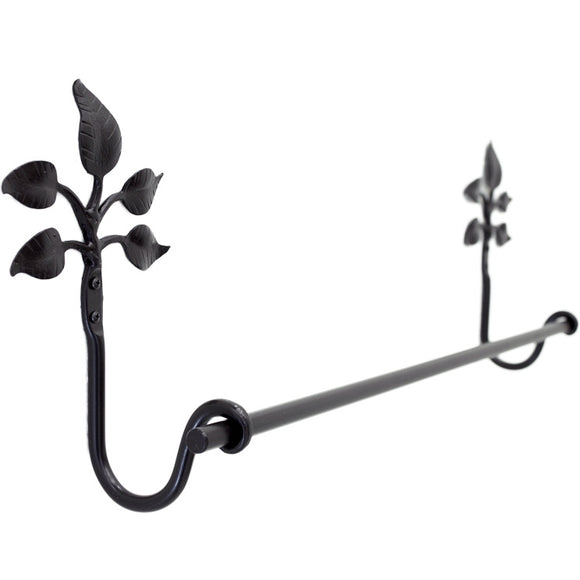 Hand Forged Wrought Iron Hand Towel Bar (left)