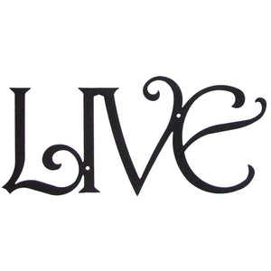 "Live" Iron Wall Text
