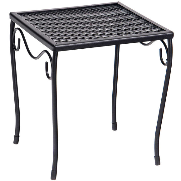 Occasional Mesh Top Small Square End Table
