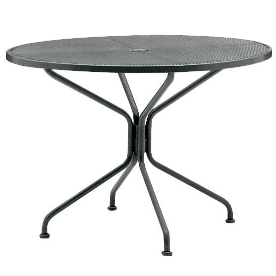 Round Umbrella Dining Table with Mesh Top | 42