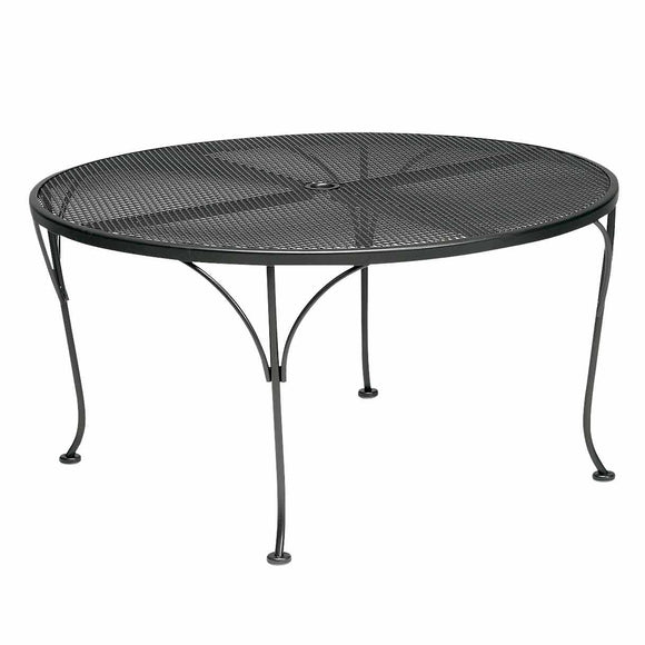 Round Mesh Top Dining/Chat Table with Umbrella Hole | 42