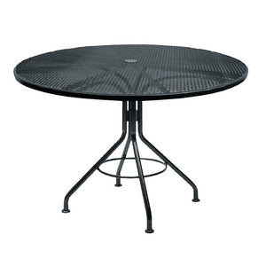 Contract Mesh 48" Round Dining Table with Black Finish