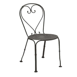 Parisienne Pattern Metal Seat Side Chair